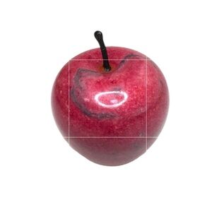 Vintage Red Marble Apple Paperweight 4”